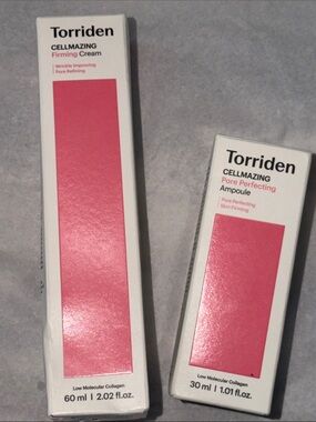 NIB Torriden Set CELLMAZING FirmingCream 2.02oz + Pore Perfecting Ampoule 1.01oz